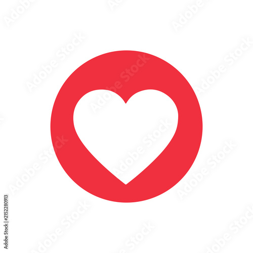 Red heart icon in a circle