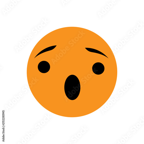 Orange surprised face emoji
