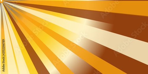 Retro sunburst with yellow and brown rays emanating from a corner on a warm background.
