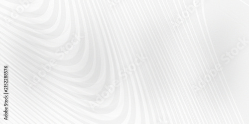 Smooth bright white background with elegant abstract curved lines and wavy pattern.