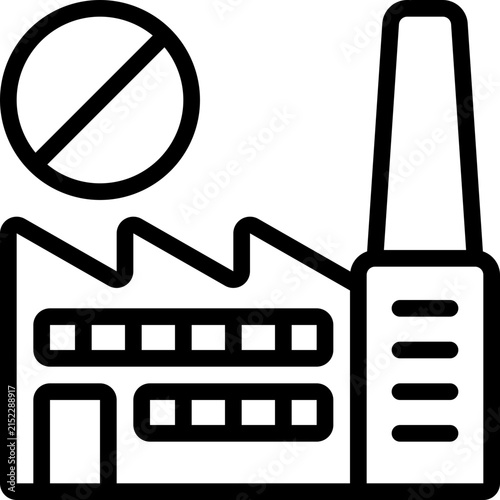 Factory shutdown representing economic inactivity