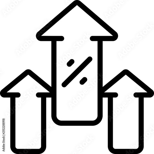 Interest rates showing financial growth