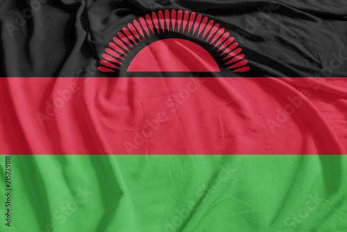 Malawi Flag Wind Waving CloseUp Breeze Wave