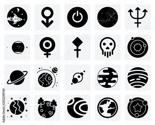 Our Solar System'S Planets And Moons – Illustrations Of Neptune, Mercury, And Eris For Scientific Graphics
