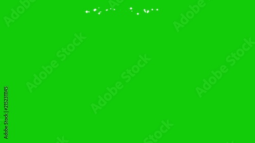 Glitter magic particle trail animation 4k, white star dust motion on green screen background, fairy dust sparkle path, glowing light effect transition video asset overlay loop