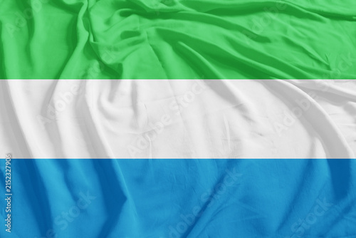 Sierra Leone Flag Wind Waving CloseUp Breeze Wave