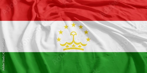 Tajikistan Flag Wind Waving CloseUp Breeze Wave
