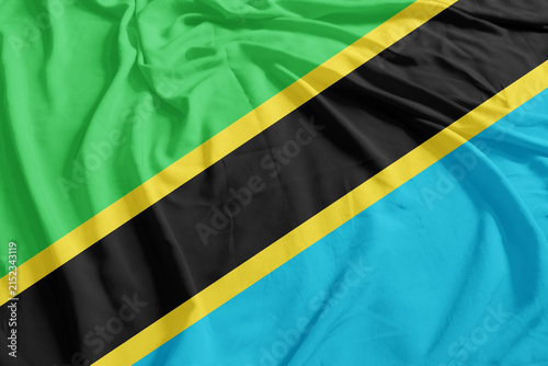 Tanzania Flag Wind Waving CloseUp Breeze Wave