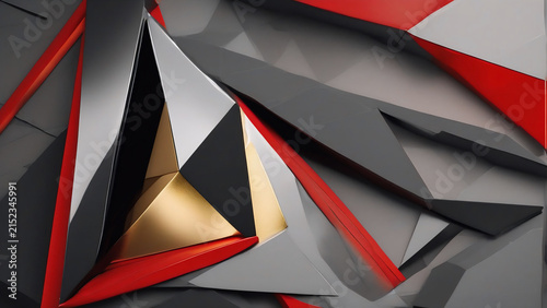 Plakat w ramie macro shot a hyper realistic 3d triangle boasting a futuristic design