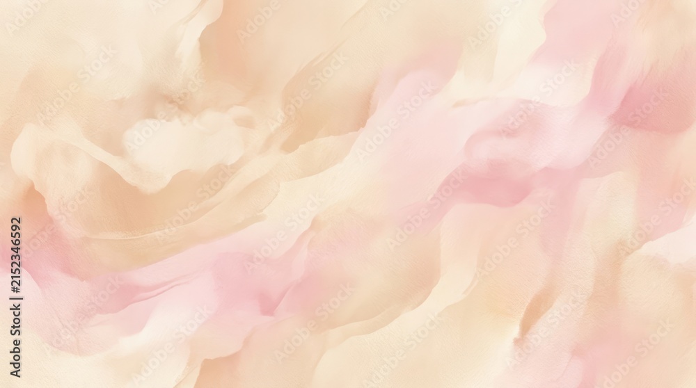 Fototapeta premium A serene, pastel-colored abstract painting featuring soft, flowing lines and gentle, muted colors, evoking a sense of tranquility and calmness.
