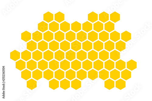 yellow bee honeycomb design