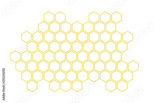 outline bee honeycomb design