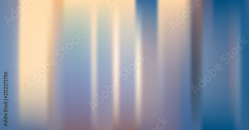 Abstract blurred background with vertical stripes in blue and gold