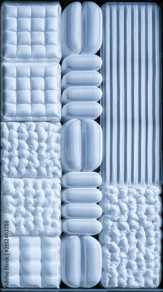 Obraz premium Acoustic Material Sample Board with Padded Textures and Clean Copy Space