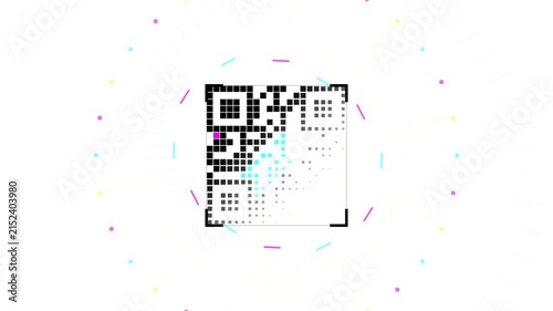 Abstract QR Code Animation with Geometric Shapes