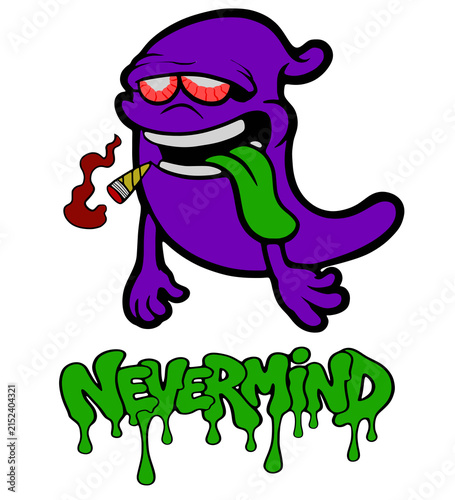 Konstfotografi Funny Stoner Ghost Dripping Typography Art