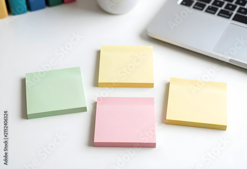 Colorful sticky notes and l...