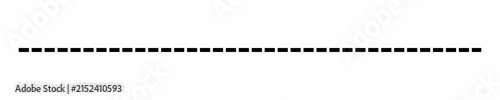 Fotografie Horizontal dashed line vector icon isolated on transparent background