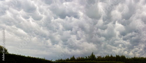 Panorama d'un ciel de mammatus
