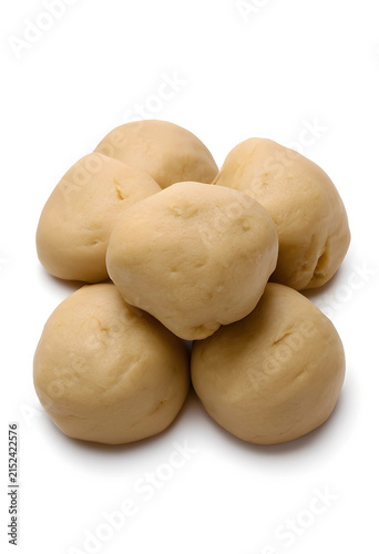 Raw dough balls for baking ...