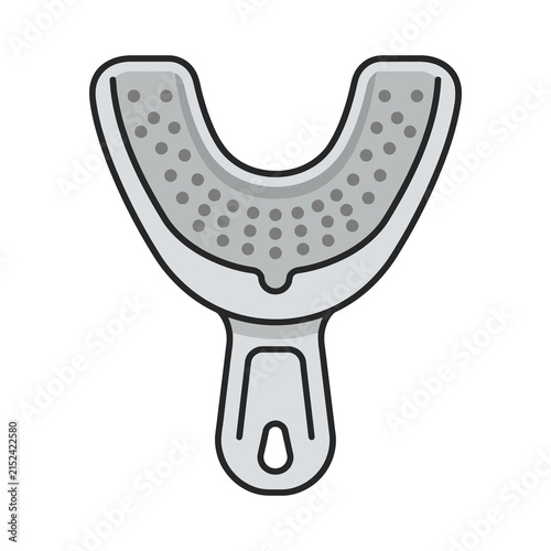 Dental Impression Tray Tool Vector Illustration