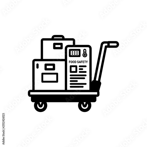 Food Safety Trolley with Boxes and Document.