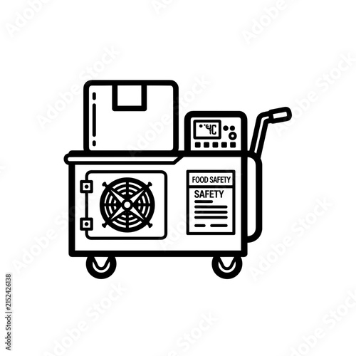Food safety monitoring equipment on wheels.