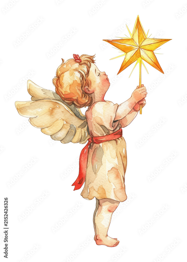 Fototapeta premium PNG Cupid watercolor representation celebration creativity.