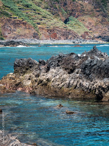 Porto Moniz Natural Swimming Pools on the Volcanic Coast of Madeira, Portugal