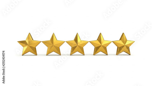 Five golden stars representing a top rating