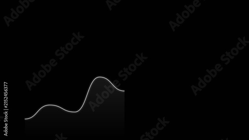 Minimalist Animated Business Growth Chart on Dark Background Conceptualizing Financial Success