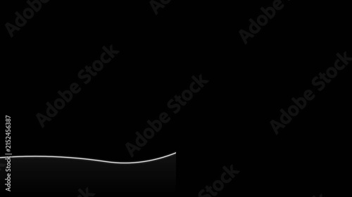 Minimalist Animated Growth Chart with Dark Background and White Line Moving Upwards Showing Financial Progress