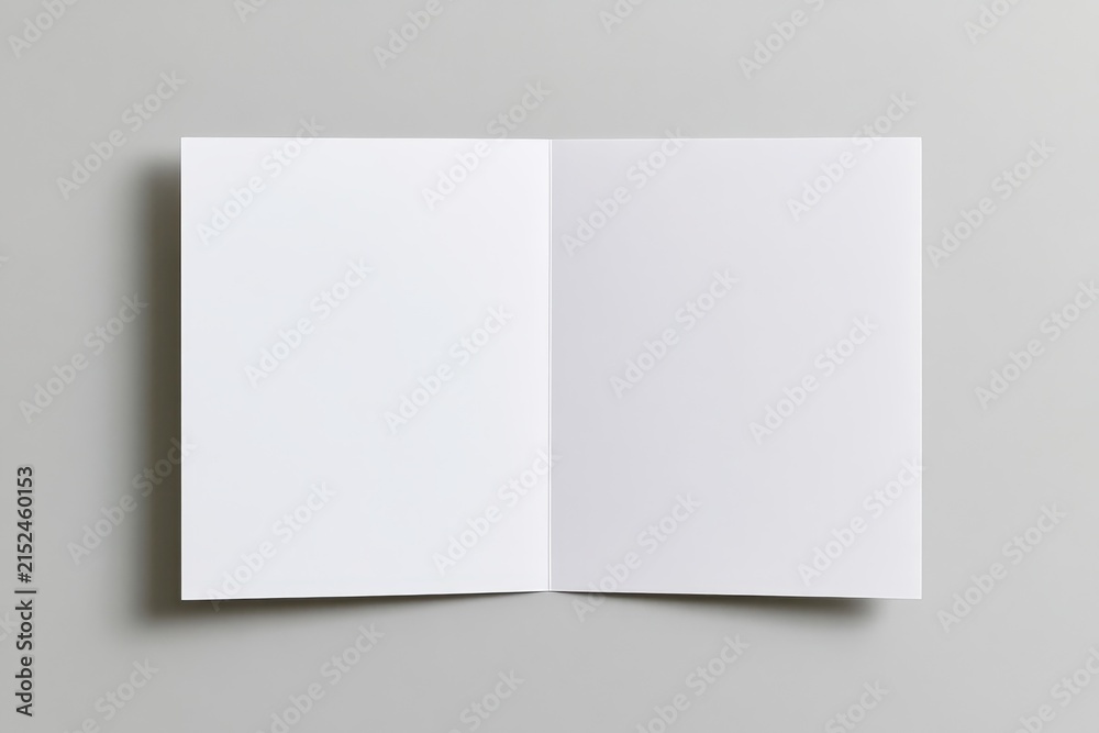 Fototapeta premium Horizontal blank brochure mockup on a gray background for marketing design
