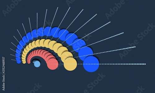 Colorful Abstract Rainbow Arc Pattern Background