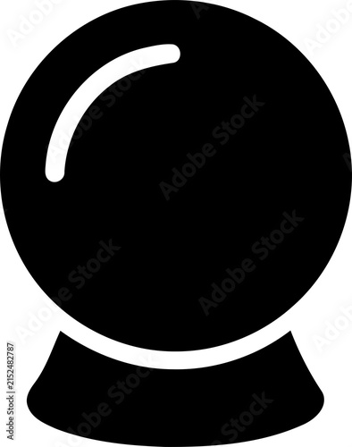 Фотография Black magic crystal ball icon isolated on transparent background