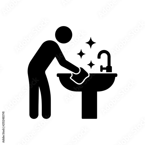 Hand Washing at Sink Icon