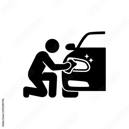 Cleaning Car Window Icon