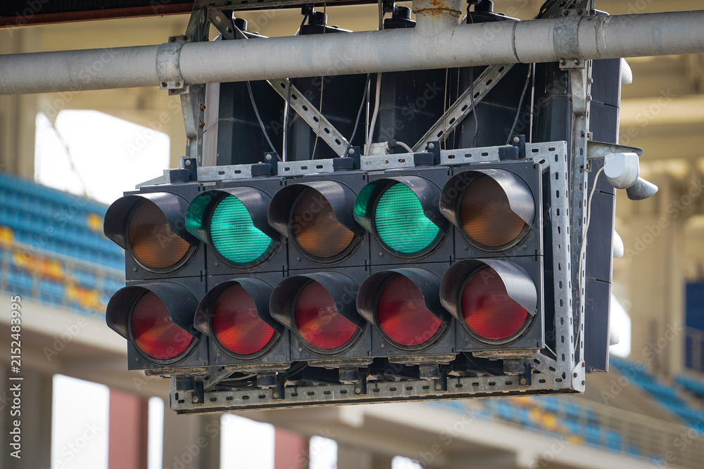 Obraz premium Start and Finish Lights
