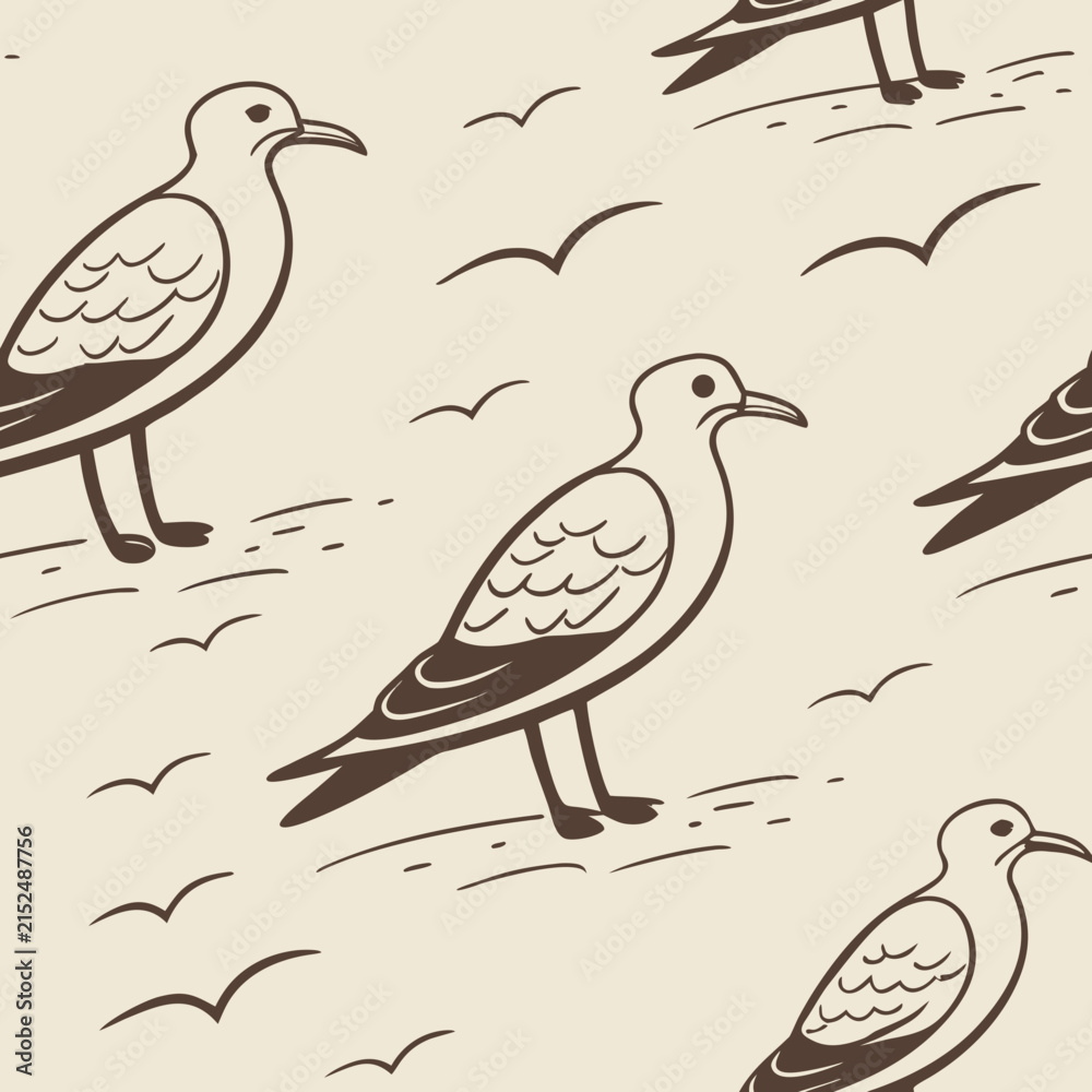 Fototapeta premium seamless pattern with birds