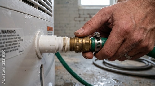 connecting garden hose to dehumidifier drain port