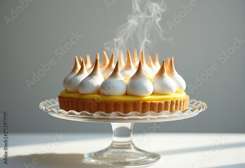 Lemon Meringue Pie Whipped Peaks Glass Cake Stand Skills Baking Showcase