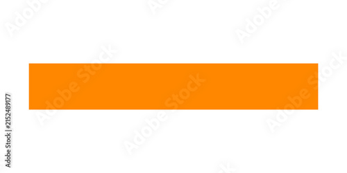 Horizontal orange rectangle on white background minimal design.
