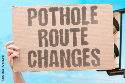 Фотография "Pothole route changes" Road repairs alter a familiar drive and make hazards unpredictable