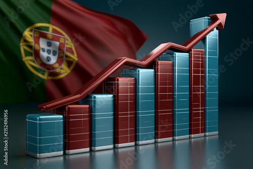 Data growth with Portugal flag in background