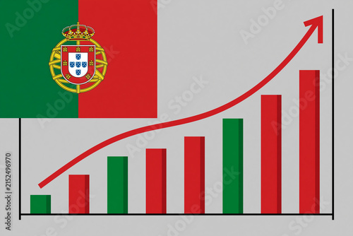 Growth chart with Portuguese flag
