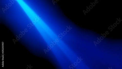 Abstract Blue Light Beam Isolate White Background