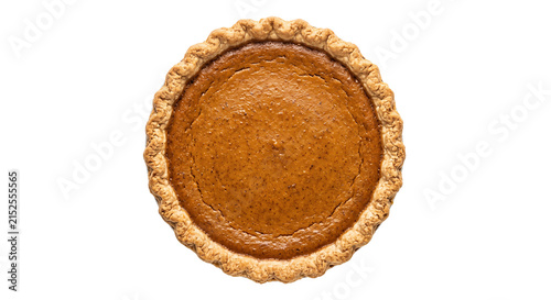 Foto Delicious homemade pumpkin pie with a golden brown crust and smooth filling