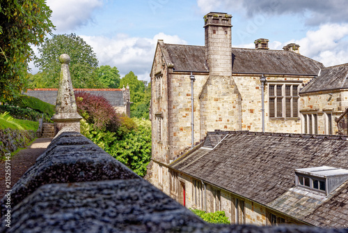 Historic Gabled Estate Architecture and Servants Wing Facade