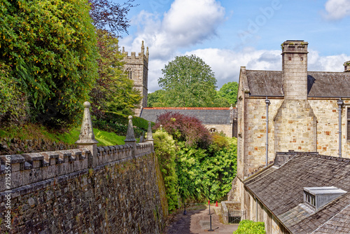 Historic Gabled Estate Architecture and Servants Wing Facade