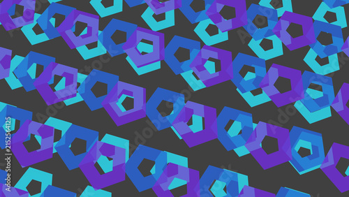 Abstract geometric pattern in shades of blue and purple
